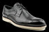 Zapatilla De Vestir Derby Negra Con Detalle Semi Brogue